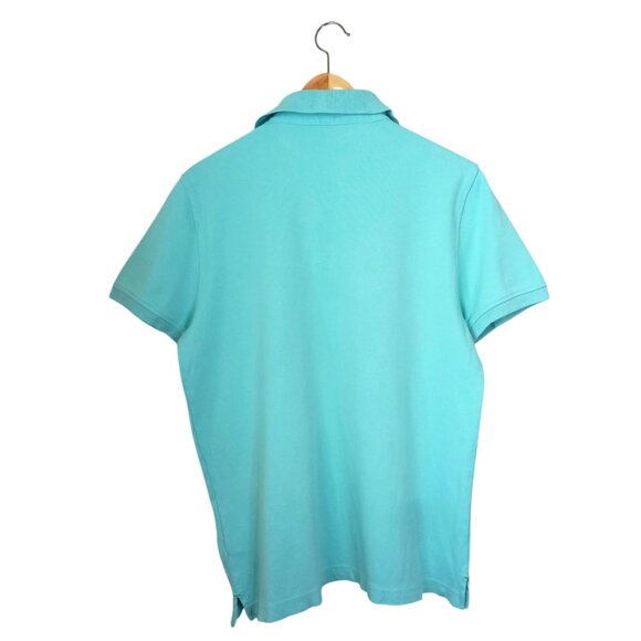 Tommy Hilfiger Men’s Aqua Blue Polo Shirt - Short Sleeve Classic Fit, Size S - Picture 2 of 10